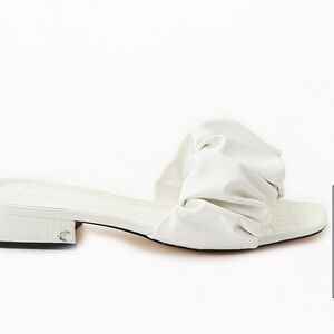 Circus by Sam Edelman White Ruched Slide Mule